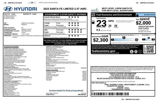 2025 Hyundai SANTA FE Limited