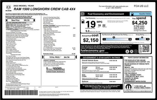 2022 RAM 1500 Longhorn