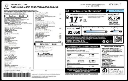 2021 RAM 1500 Tradesman