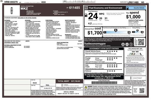 2020 Lincoln MKZ Standard