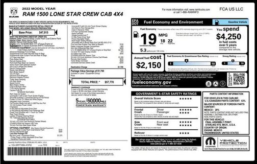 2022 RAM 1500 Big Horn/Lone Star