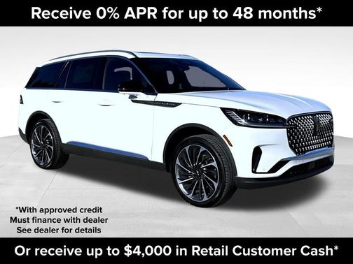 Pristine White Metallic Tri-Coat 2026 Lincoln Aviator Reserve AWD