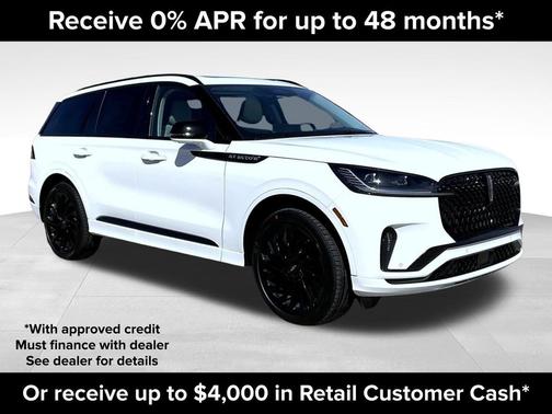 Pristine White Metallic Tri-Coat 2026 Lincoln Aviator Reserve AWD