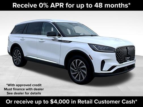 Pristine White Metallic Tri-Coat 2026 Lincoln Aviator Premiere