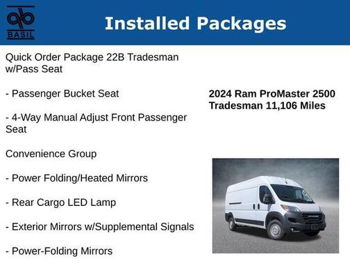 2024 RAM ProMaster 2500 High Roof