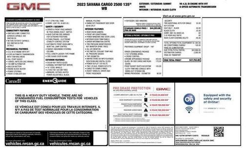 2023 GMC Savana 2500 Work Van