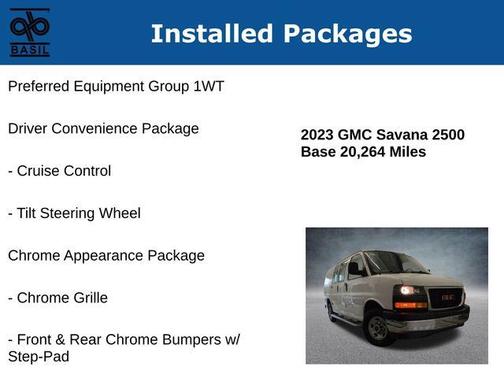 2023 GMC Savana 2500 Work Van