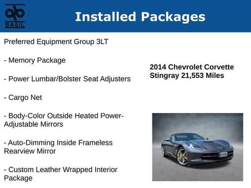 2014 Chevrolet Corvette Stingray Base
