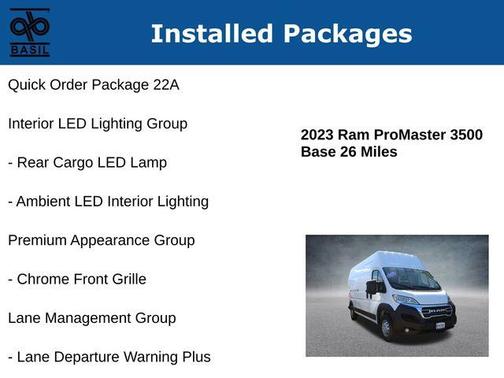 2023 RAM ProMaster 3500 Base
