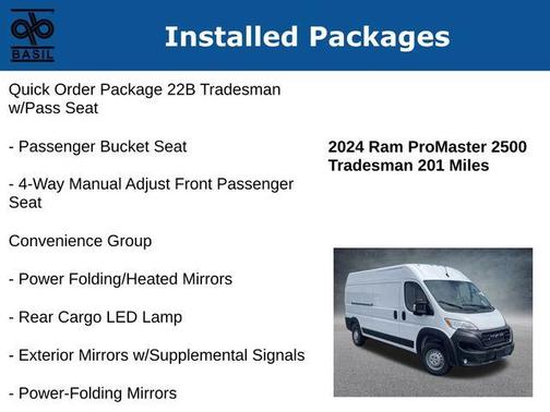 2024 RAM ProMaster 2500 High Roof