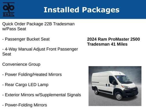 2024 RAM ProMaster 2500 High Roof