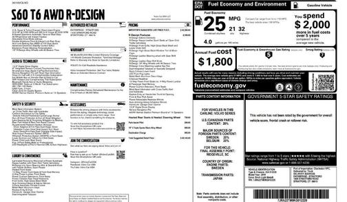 2019 Volvo S60 T6 R-Design
