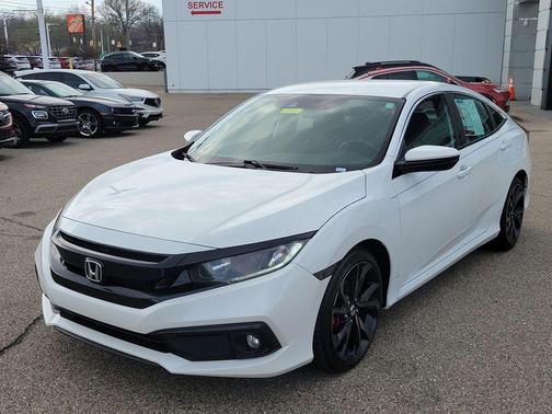 Platinum White Pearl 2020 Honda Civic Sport