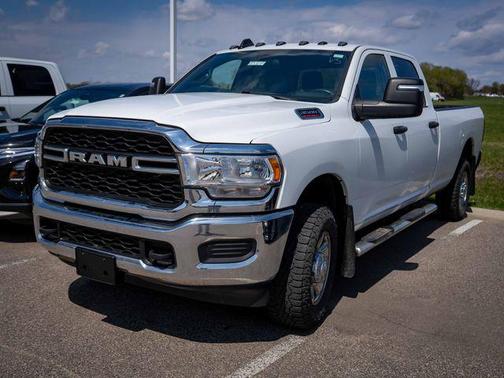 Bright White Clearcoat 2023 RAM 3500 Tradesman Crew Cab 4x4 8' Box