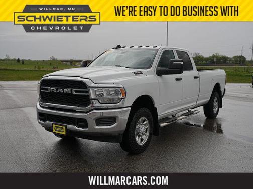 Bright White Clearcoat 2023 RAM 3500 Tradesman Crew Cab 4x4 8' Box