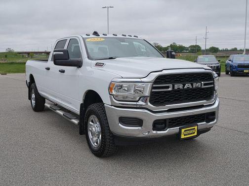 Bright White Clearcoat 2023 RAM 3500 Tradesman Crew Cab 4x4 8' Box