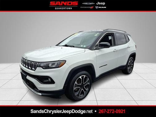 Bright White Clearcoat 2022 Jeep Compass Limited