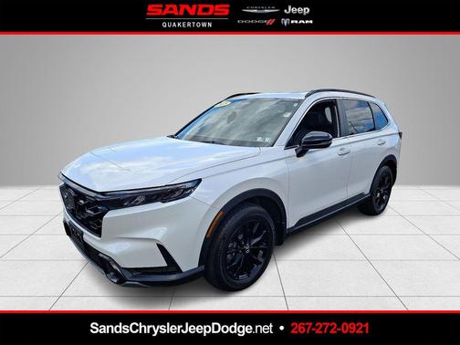 Platinum White Pearl 2025 Honda CR-V Hybrid Sport-L