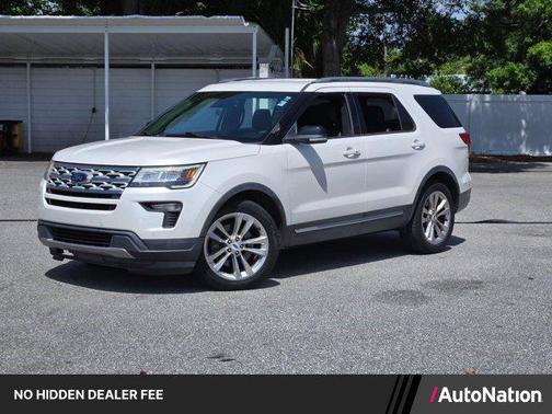 White Platinum Metallic Tri-Coat 2018 Ford Explorer XLT