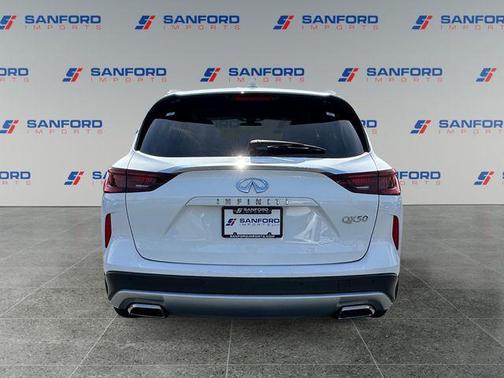 Lunar White 2023 INFINITI QX50 LUXE