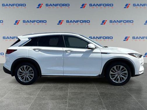 Lunar White 2023 INFINITI QX50 LUXE