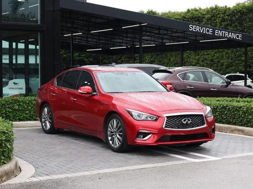 Dynamic Sunstone Red 2023 INFINITI Q50 LUXE