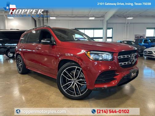 Maroon 2022 Mercedes-Benz GLS 450 4MATIC