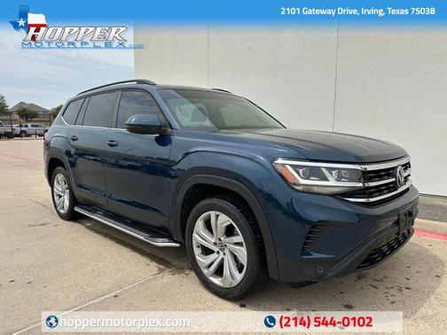 Tourmaline Blue Metallic 2022 Volkswagen Atlas 3.6L SE w/Technology SUV