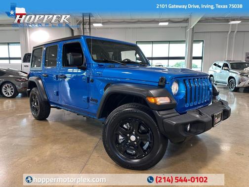 Hydro Blue Pearl 2022 Jeep Wrangler Unlimited Sport