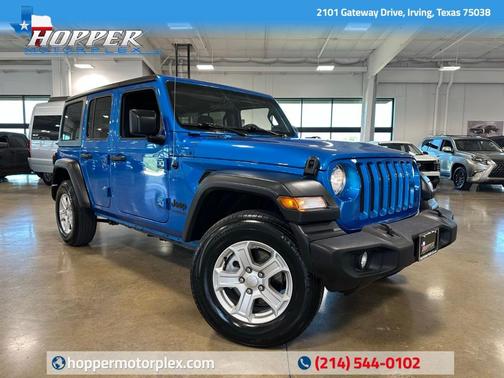 Hydro Blue Pearl 2022 Jeep Wrangler Unlimited Sport SUV