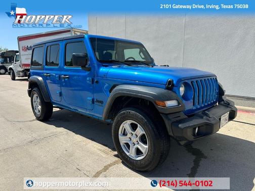 Hydro Blue Pearl 2022 Jeep Wrangler Unlimited Sport SUV