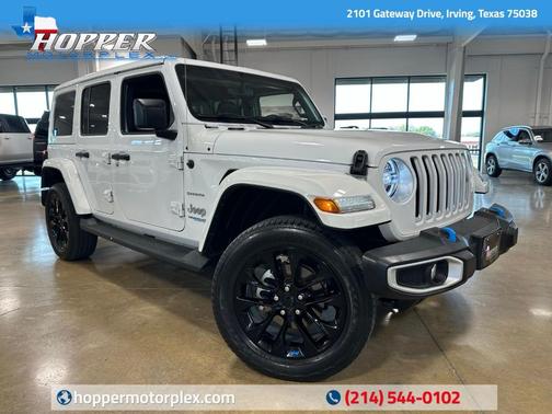 Bright White Clearcoat 2022 Jeep Wrangler Unlimited 4xe Sahara SUV