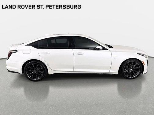 Crystal White Tri-Coat 2023 Cadillac CT5 Sport RWD