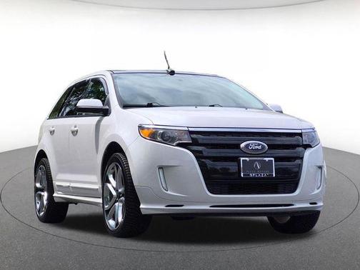 White Platinum Metallic Tri-Coat 2014 Ford Edge Sport