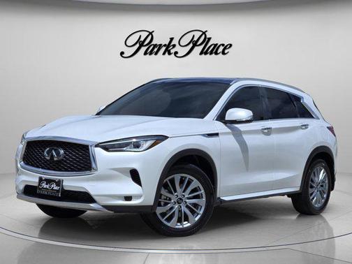Radiant White 2025 INFINITI QX50 Luxe AWD