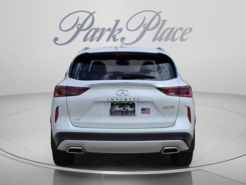 Radiant White 2025 INFINITI QX50 Luxe AWD