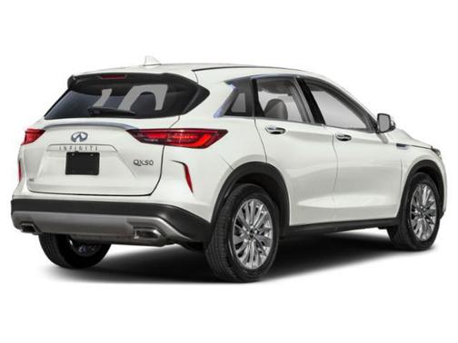 Radiant White 2025 INFINITI QX50 Luxe AWD