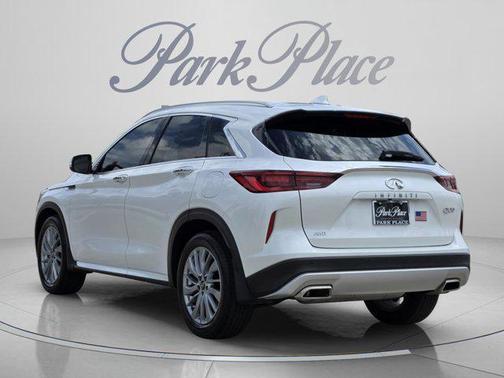Radiant White 2025 INFINITI QX50 Luxe AWD