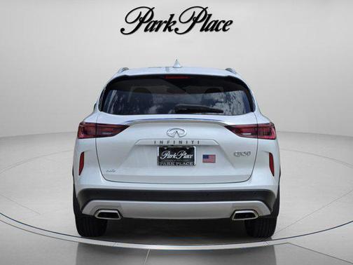 Radiant White 2025 INFINITI QX50 Luxe AWD