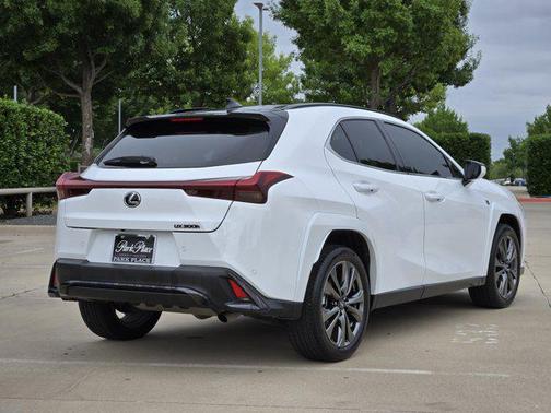 Ultra White with Obsidian Roof 2025 Lexus UX 300h F SPORT Design