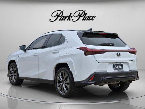 Ultra White with Obsidian Roof 2025 Lexus UX 300h F SPORT Design
