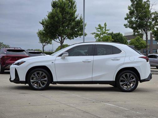 Ultra White with Obsidian Roof 2025 Lexus UX 300h F SPORT Design