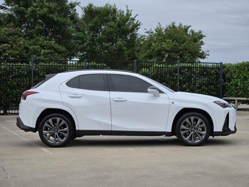 Ultra White with Obsidian Roof 2025 Lexus UX 300h F SPORT Design