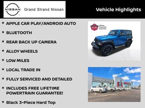 Hydro Blue Pearl 2022 Jeep Wrangler Sport
