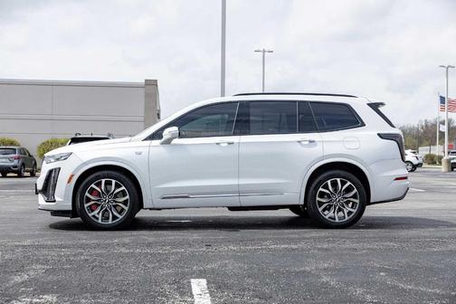 Crystal White Tri-Coat 2024 Cadillac XT6 Sport AWD