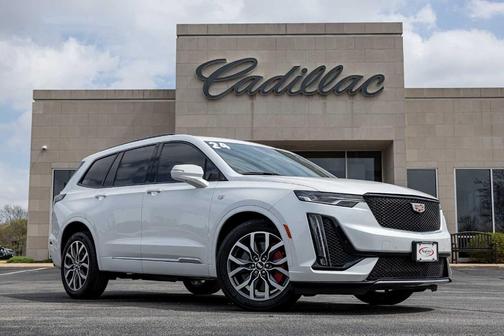 Crystal White Tri-Coat 2024 Cadillac XT6 Sport AWD