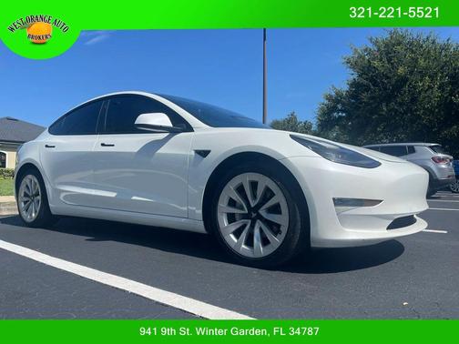 White 2022 Tesla Model 3 Long Range
