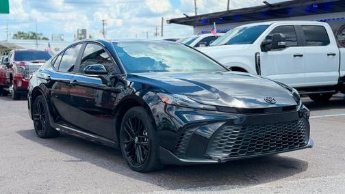 Midnight Black Metallic 2025 Toyota Camry SE