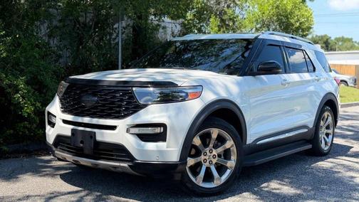 Star White Metallic Tri-Coat 2020 Ford Explorer Platinum