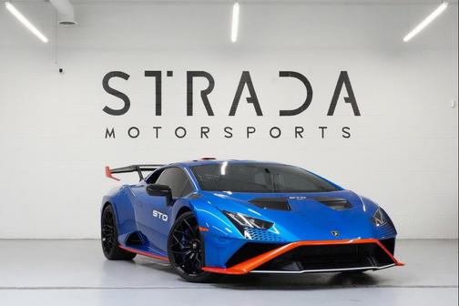 Blu Eleos Metallic 2022 Lamborghini Huracan STO Coupe